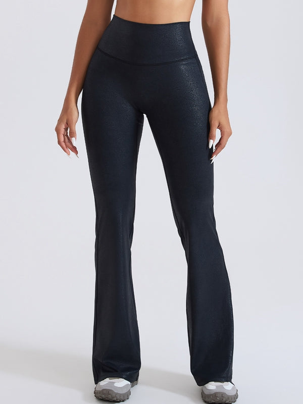 ZASUWA Female Faux Leather Flare Leggings