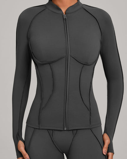 ZASUWA Female Stitch Zipper Jacket