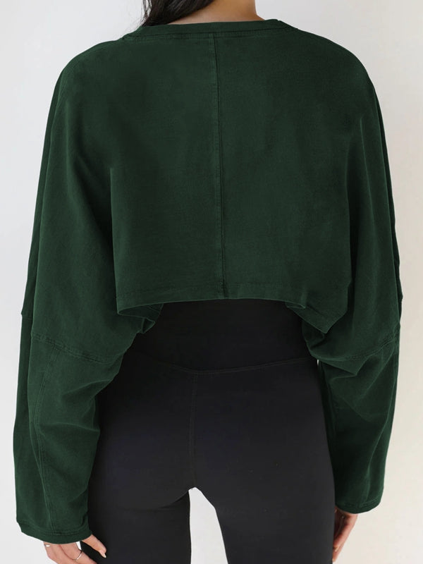 ZASUWA Female Casual Cropped Hoodie