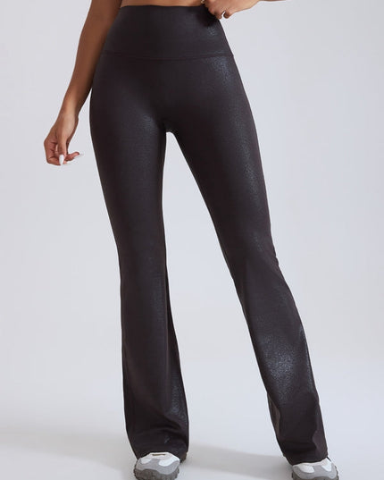 ZASUWA Female Faux Leather Flare Leggings