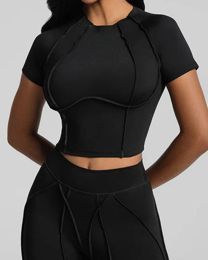 ZASUWA Female Super Stylish&Sexy Stitch Performance Short Sleeves