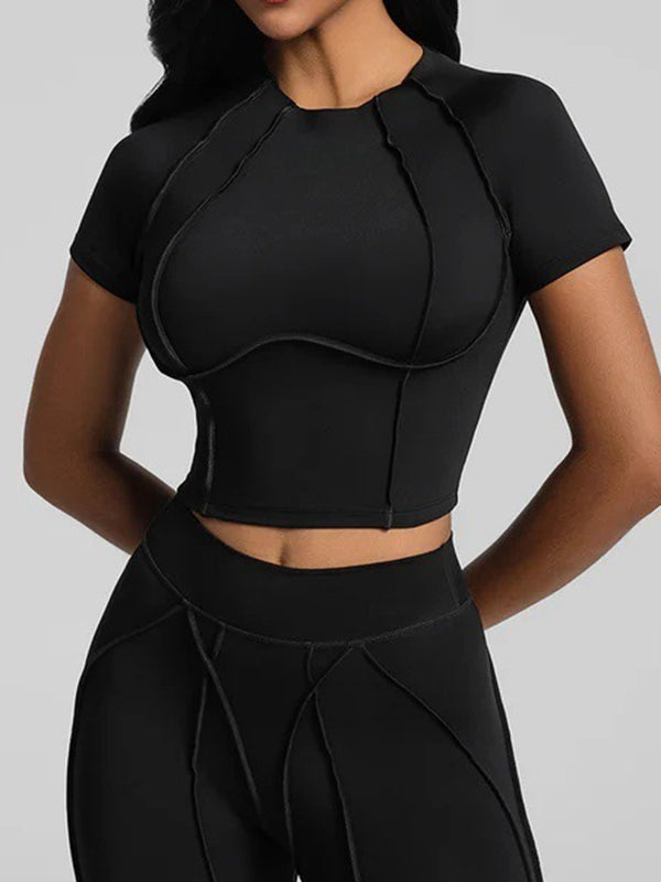 ZASUWA Female Super Stylish&Sexy Stitch Performance Short Sleeves