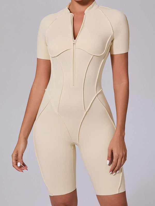 ZASUWA Female Sexy Backless Zipper Scrunch Bum Jumpsuit