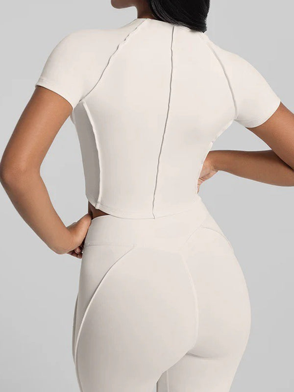 ZASUWA Female Super Stylish&Sexy Stitch Performance Short Sleeves