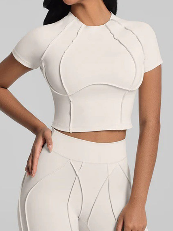 ZASUWA Female Super Stylish&Sexy Stitch Performance Short Sleeves