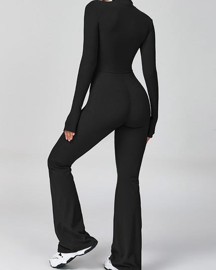 ZASUWA Female Zipper Flare Jumpsuit