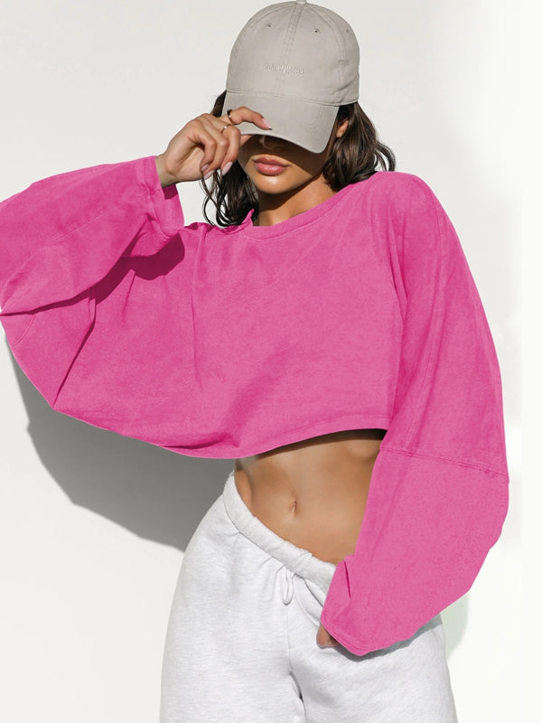 ZASUWA Female Casual Cropped Hoodie