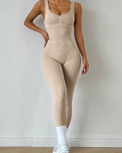 ZASUWA Female Sexy Tie Dye Backless Jumpsuit