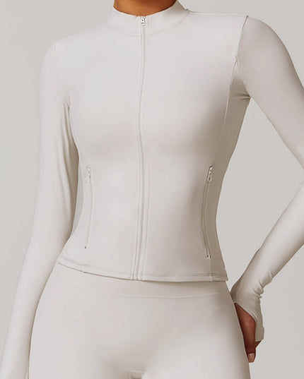 ZASUWA Female Zipper Pocket Thumbhole Jacket