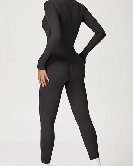 ZASUWA Female Sexy Zipper Corset Fleece Jumpsuit