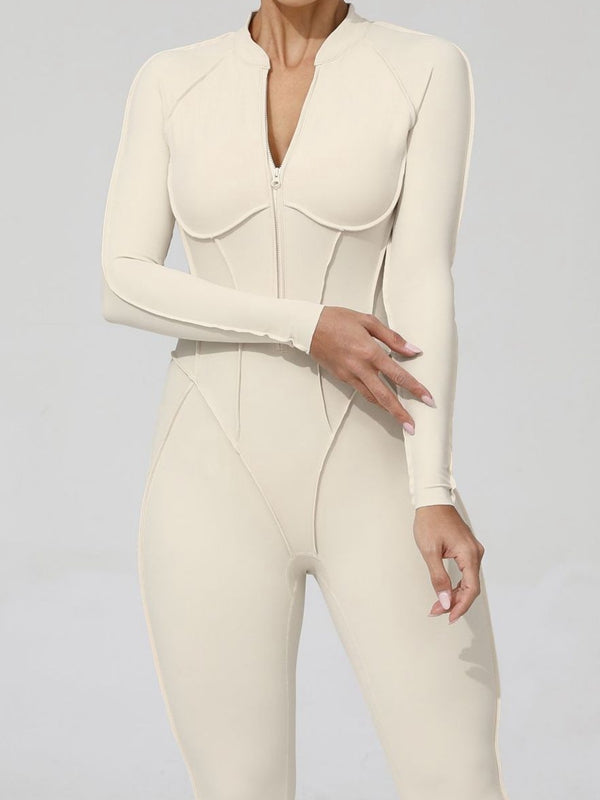 ZASUWA Female Sexy Backless Zipper Scrunch Bum Jumpsuit