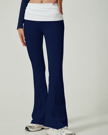 ZASUWA Female Contrast Color Flare High-rise Leggings