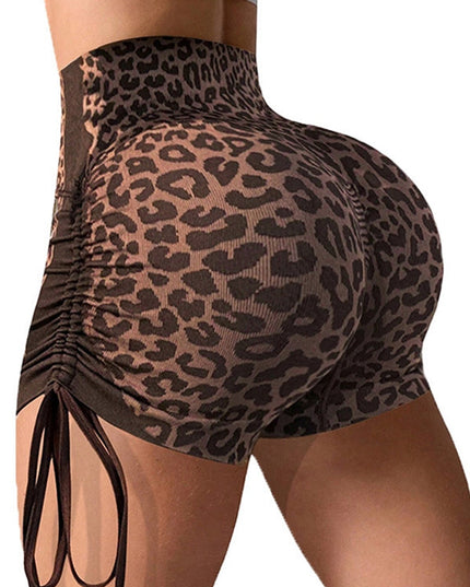 ZASUWA Female Leopard Print Adjustable Straps Shorts