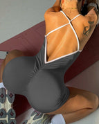 Dim Gray / S / Short Jumpsuit