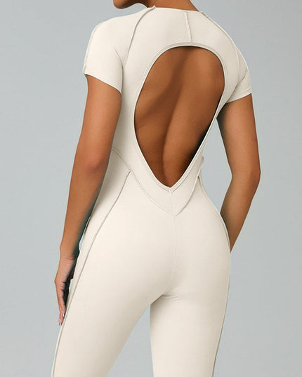 ZASUWA Female Heart Backless Jumpsuit