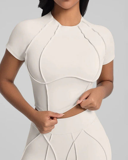 ZASUWA Female Super Stylish&Sexy Stitch Performance Short Sleeves