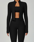 Black / S / Leggings+Bras+Jacket