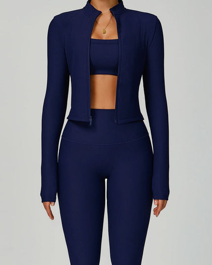 ZASUWA Female Ribbed Short Traksuit