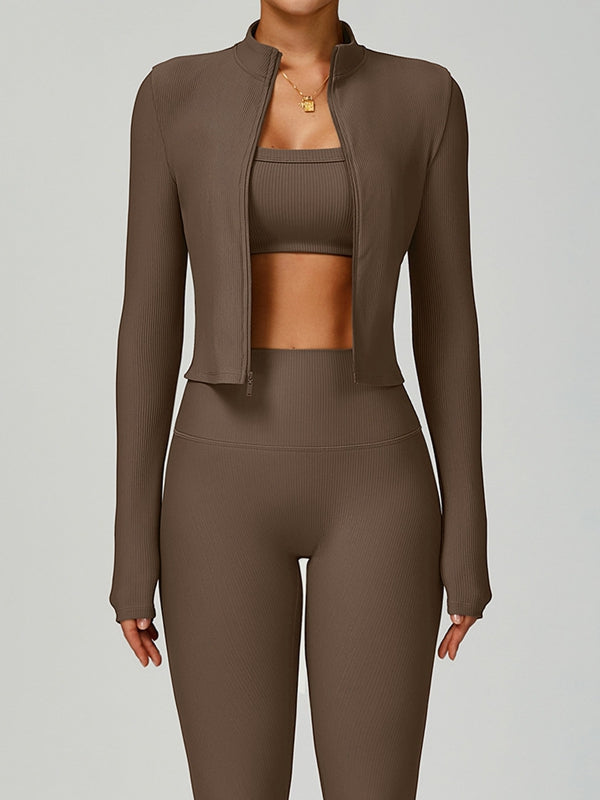 ZASUWA Female Ribbed Short Traksuit