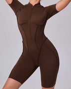 Saddle Brown / S / Short Romper