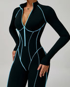 Sky Blue / S / Long Sleeves Jumpsuit