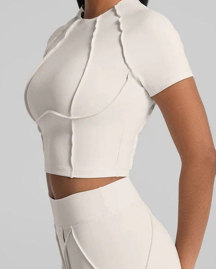 ZASUWA Female Super Stylish&Sexy Stitch Performance Short Sleeves