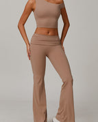 Tan / S / Tank+Flare Leggings