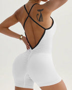 White / S / Short Jumpsuit