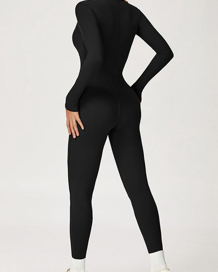 ZASUWA Female Sexy Zipper Corset Fleece Jumpsuit