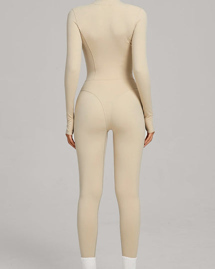 ZASUWA Female Sexy Zipper Fleece Jumpsuit