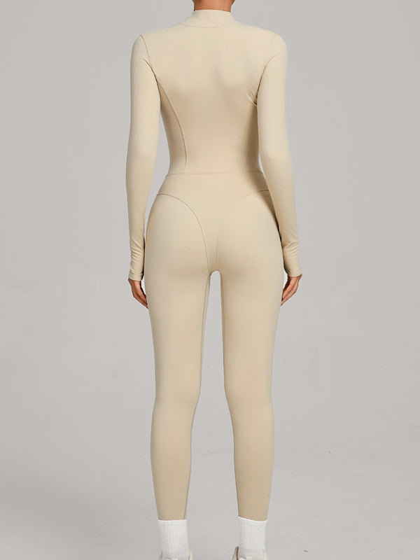 ZASUWA Female Sexy Zipper Fleece Jumpsuit