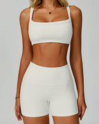 White / S / Shorts+Bras