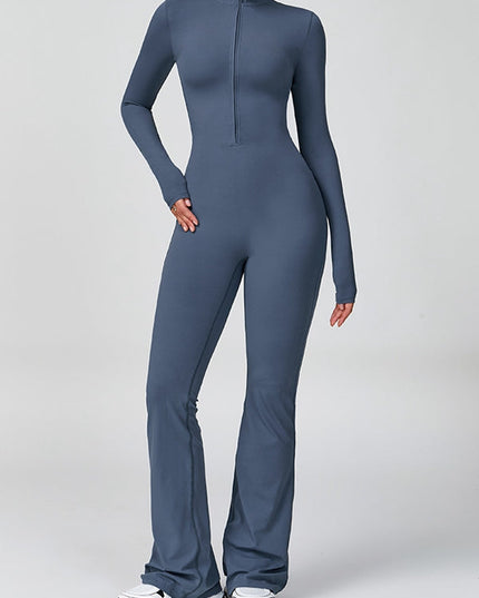 ZASUWA Female Zipper Flare Jumpsuit