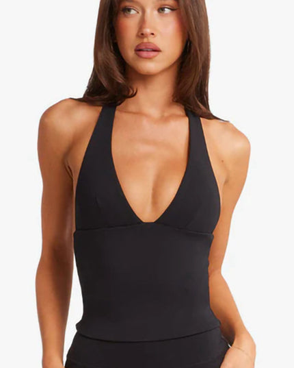 ZASUWA Female V Collar Backless Tank