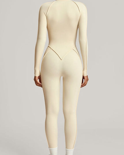 ZASUWA Female Sexy Zipper Stitch Performance Jumpsuit