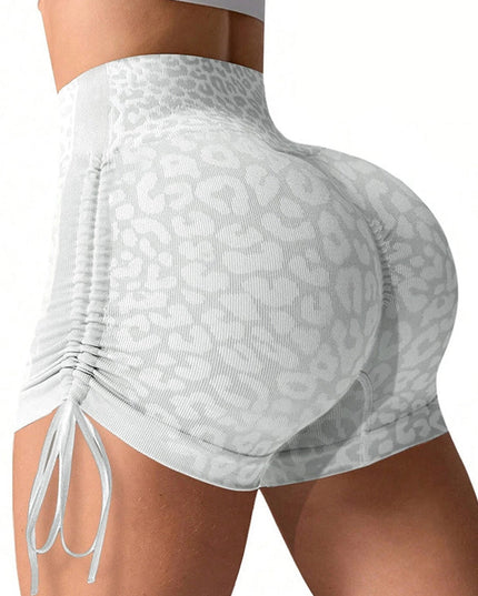 ZASUWA Female Leopard Print Adjustable Straps Shorts