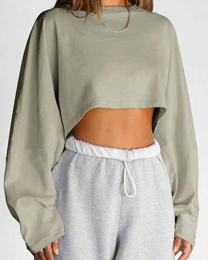 ZASUWA Female Casual Cropped Hoodie