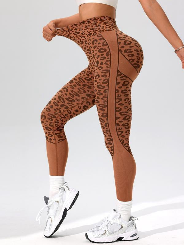 ZASUWA Female Seamless Leopard Print Hot Booty Leggings