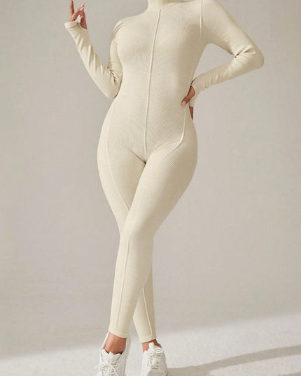 ZASUWA Female Sexy Zipper Stitch Jumpsuit