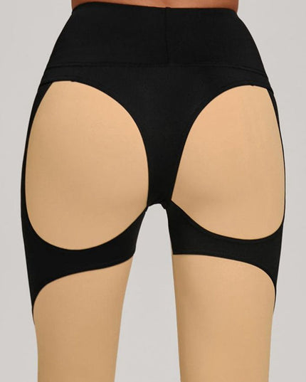 ZASUWA Female Contrast Color Push Up Yoga Leggings