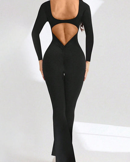 ZASUWA Female Long Sleeves Flare Jumpsuit