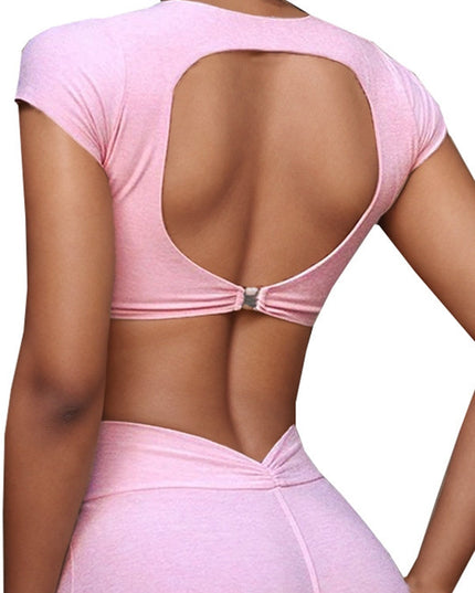 ZASUWA Female Backless Deep V Back Short Tracksuit