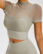 Tan / S / Short Sleeves