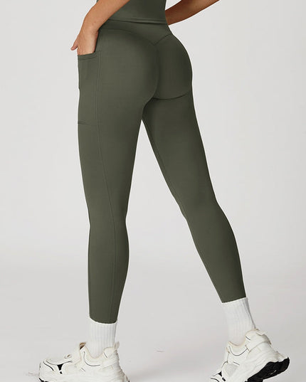 ZASUWA Female V shape-waist Pocket Leggings
