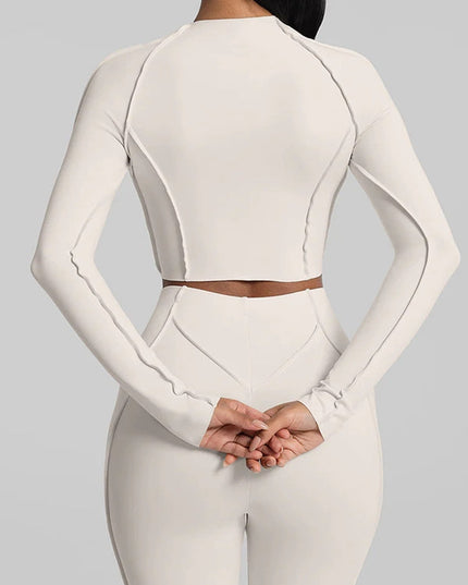 ZASUWA Female Stitch Performance Cropped Flare Tracksuit