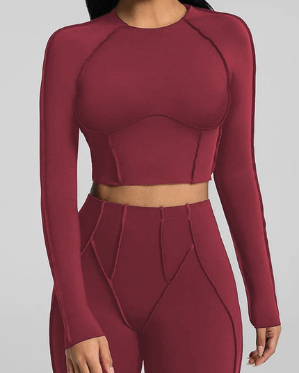 ZASUWA Female Stitch Performance Cropped Flare Tracksuit