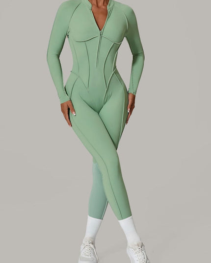 ZASUWA Female Sexy Backless Zipper Scrunch Bum Jumpsuit