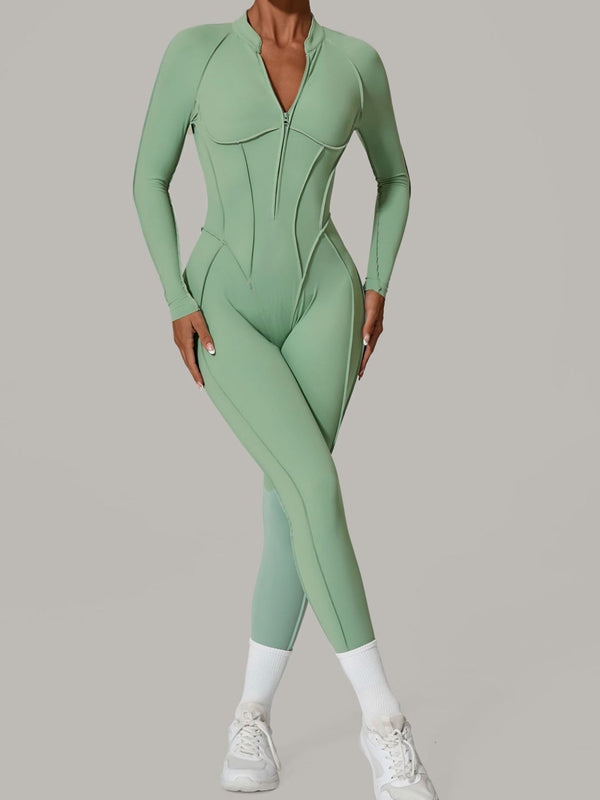 ZASUWA Female Sexy Backless Zipper Scrunch Bum Jumpsuit