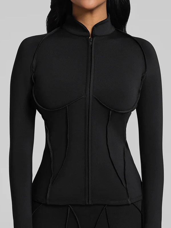 ZASUWA Female Super Stylish&Sexy Stitch Performance Short Sleeves