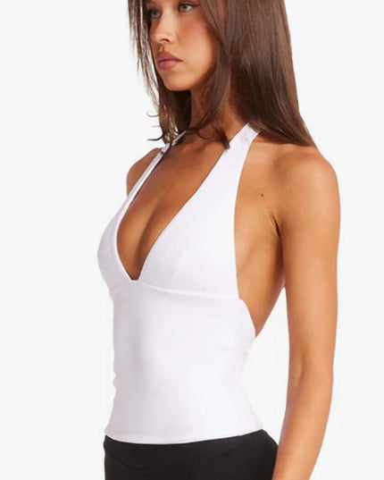 ZASUWA Female V Collar Backless Tank